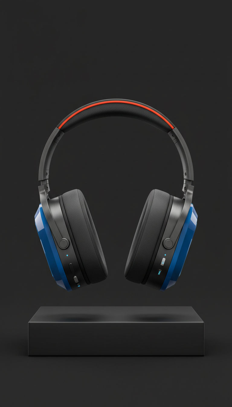 Noise-Cancelling Headphones with Glass Panels